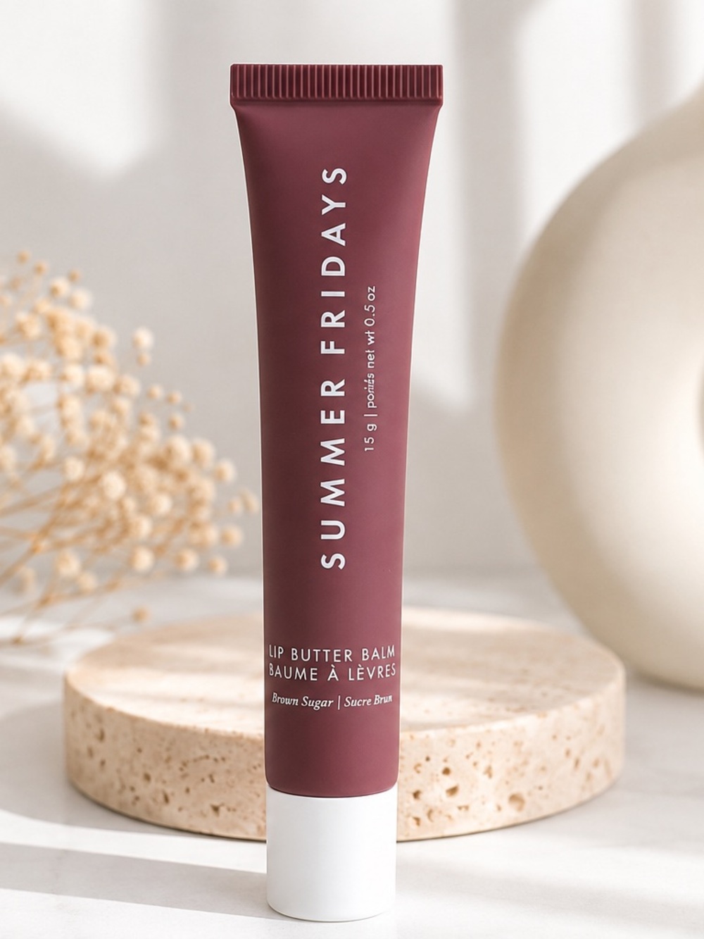 Summer Fridays Lip Butter Balm - Brown Sugar (Mauve Brown Tube)